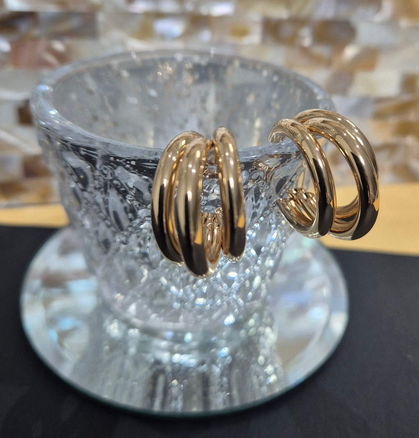 Layered Golden Hoop - 18K gold plated