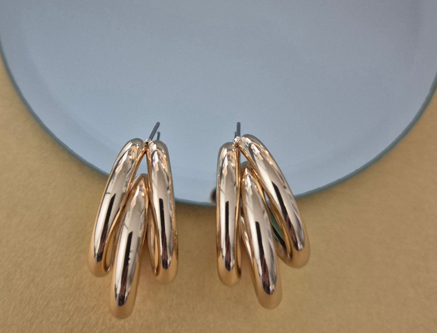 Layered Golden Hoop - 18K gold plated