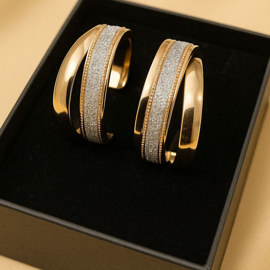 Two-Tone Twist Hoop